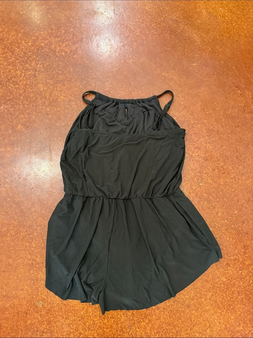 Aqua Green Black One-Piece Swim Romper